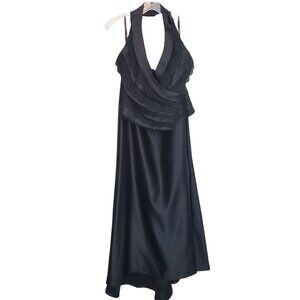 Vintage T Tadashi 2-piece black evening gown prom dress